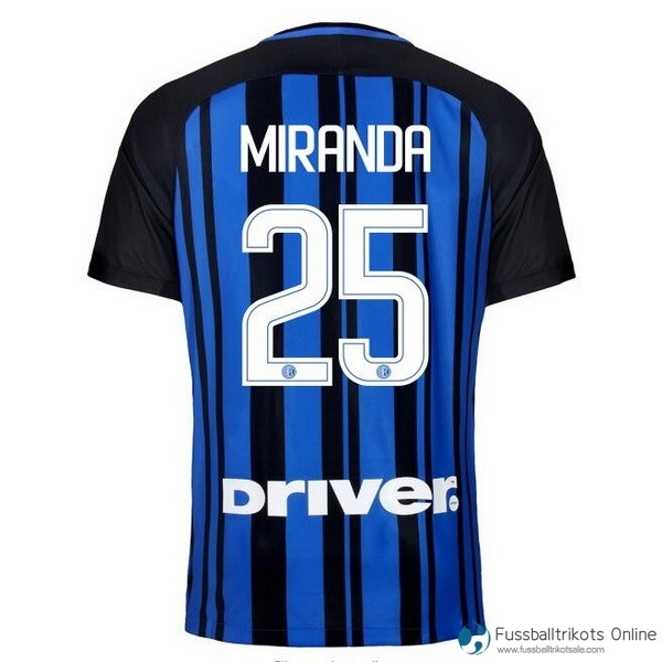 Inter Milan Trikot Heim Miranda 2017-18 Fussballtrikots Günstig